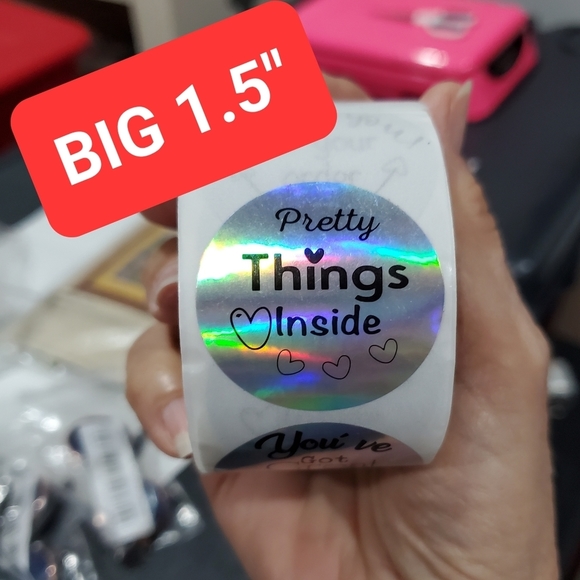 Roll of 500 Thank You Stickers 5 different Designs 🥰 L👀K - Picture 2 of 7